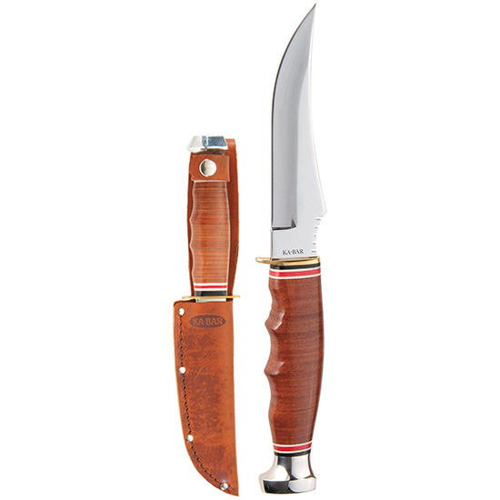 KA-BAR SKINNER STACKED LEATHER HANDLE - Knives & Multi-Tools
